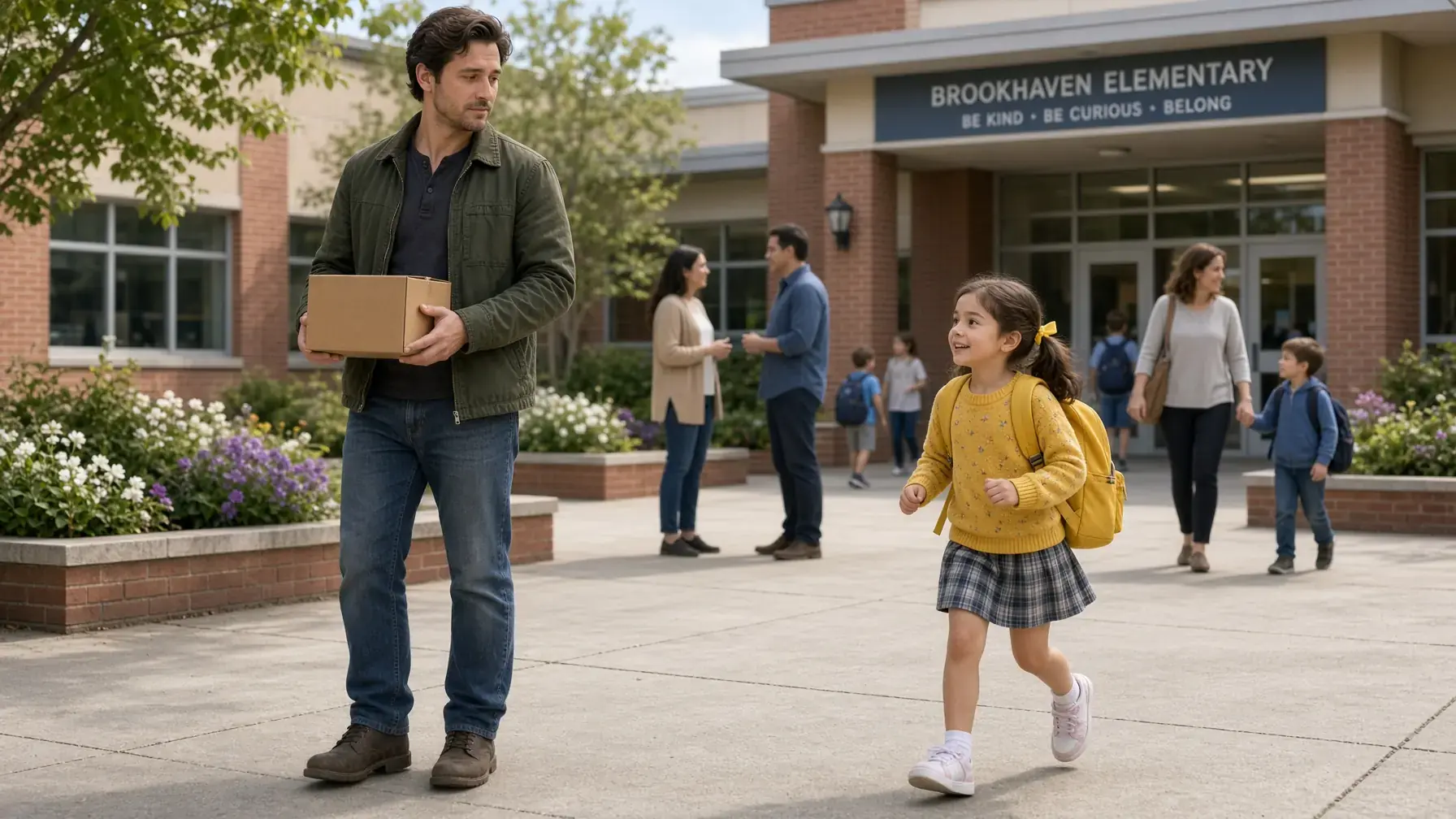 A 7-Year-Old Girl Ran Up to Me Crying “Daddy!” — Then the School Nurse Turned Pale